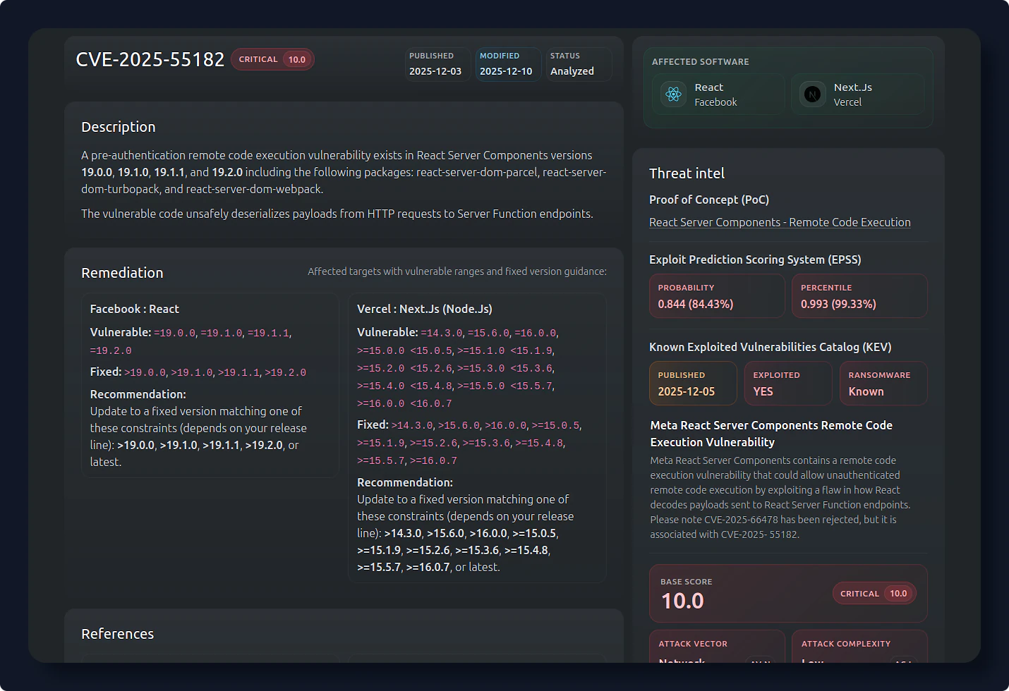 CVE Detail preview
